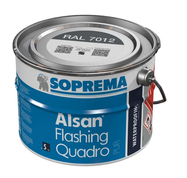 Soprema Alsan Flashing Quadro Liquid Detailer 5Kg Grey
