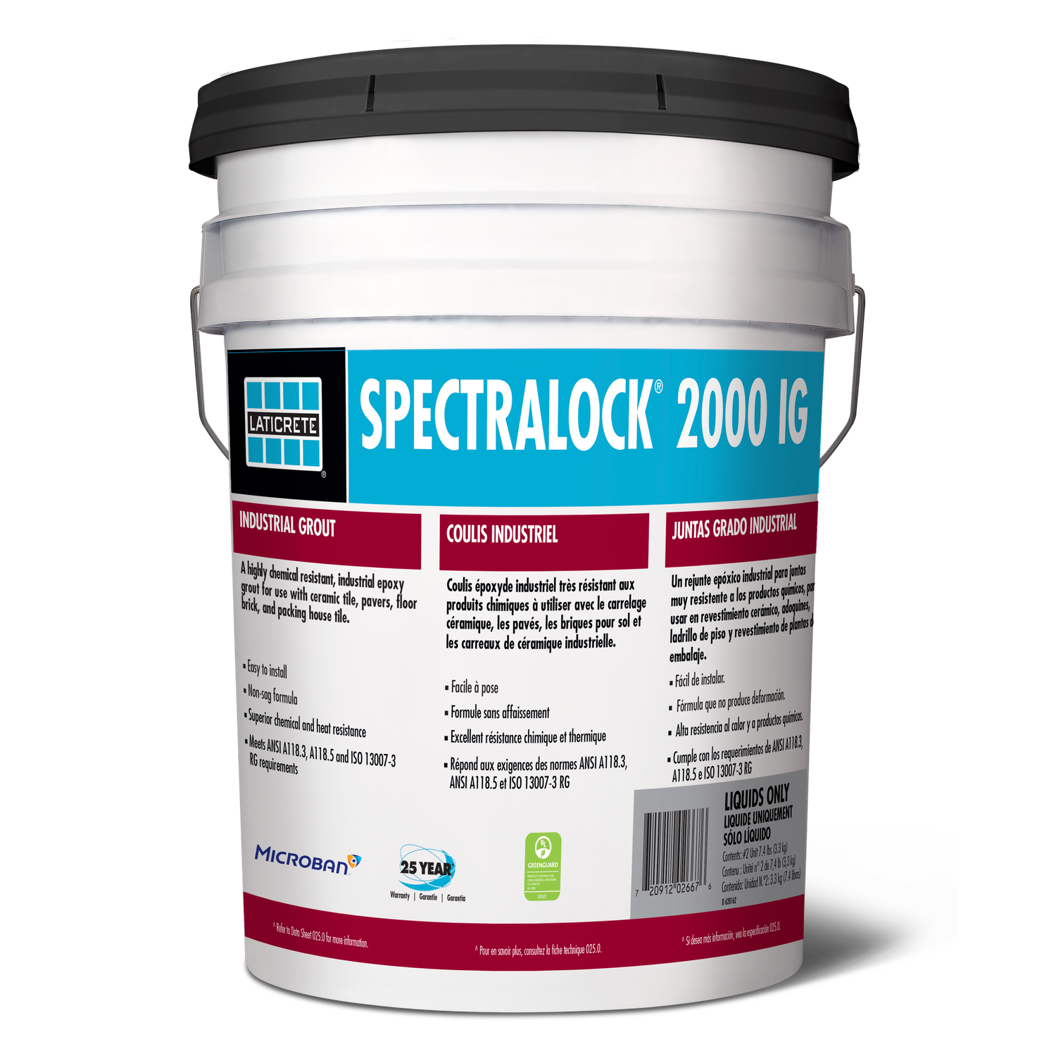 Laticrete Spectralock 2000 IG Industrial Epoxy Grout Kit Part A &amp; B, Kit size: Commercial Kit