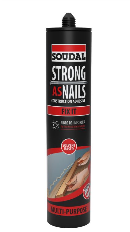 Soudal Strong as Nails Fix It Multi Purpose Adhesive Cartridge 350g (solvent based), Pack Size: Each