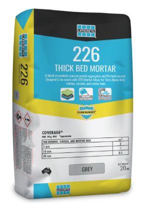 Laticrete 226 Thick Bed Mortar 20kg, Qty: Each