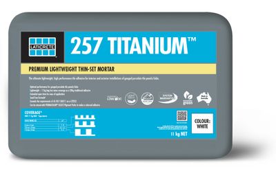 Laticrete 257 Titanium Premium Light-weight Thin Set Mortar White 11kg