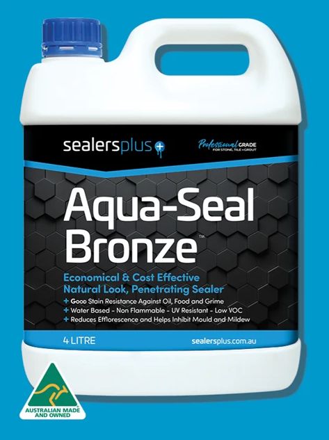 Sealers Plus Aqua-Seal Bronze - Economical natural sealer for stone, tile and grout, Size: 1L
