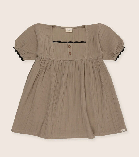 Turtle Dove London - Gauze Dress, Colour: Herb, Size: 2-3Y