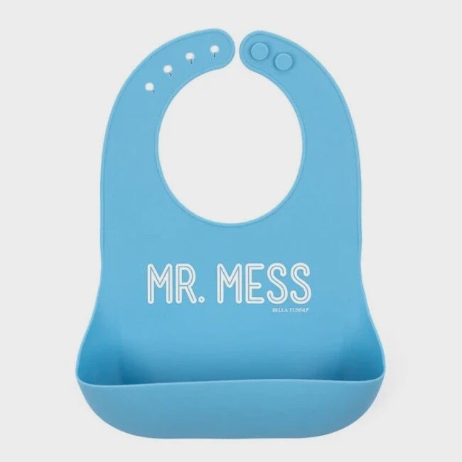 Bella Tunno Wonder Bib  - Mr. Mess, Colour: Blue