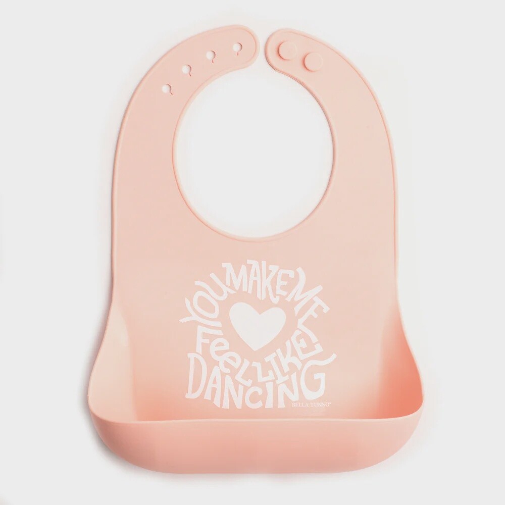 Bella Tunno Wonder Bib  - You Make Me Feel Like Dancing, Colour: Soft Pink