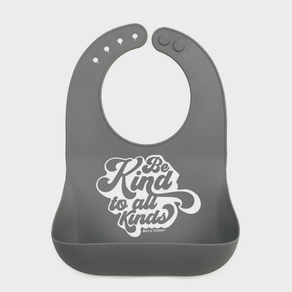 Bella Tunno Wonder Bib -  Be Kind to All Kinds, Colour: Grey