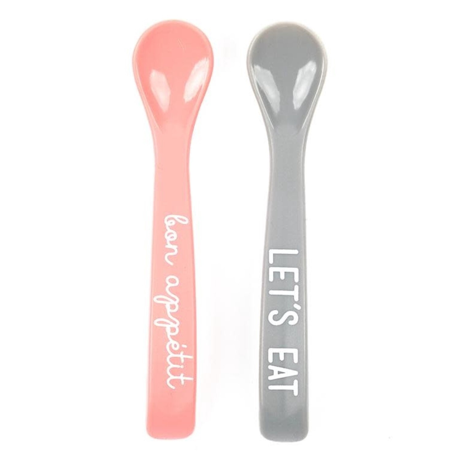 Bella Tunno Wonder Spoons  - Bonappitite &amp; Lets Eat, Colour: Pink &amp; Grey
