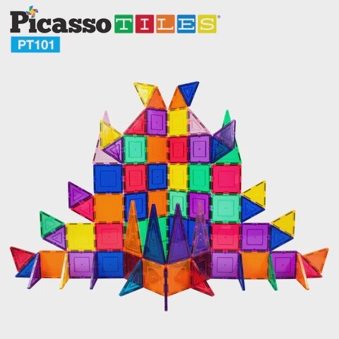 Picasso Tiles - 101 Piece Magnetic Tile Set