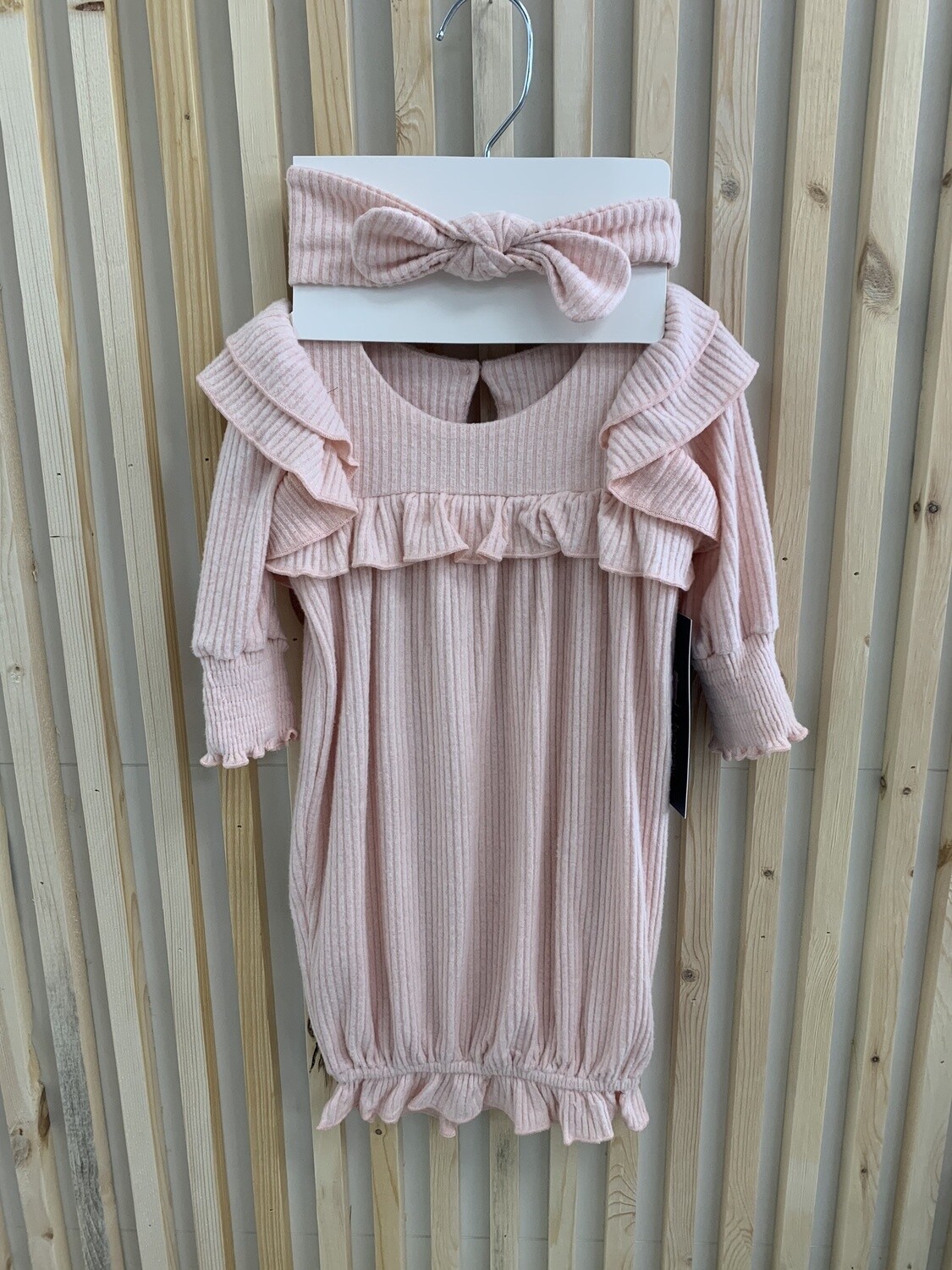Newborn Gowns, Colour: Soft Pink, Size: Newborn