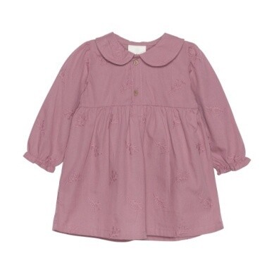 En-Fant - Pink Embroidery Dress, Colour: Mauve, Size: 1month