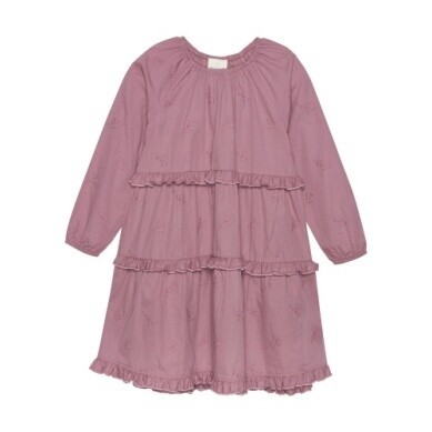 En-Fant Girls Embroidered Dress, Colour: Mauve, Size: 2T