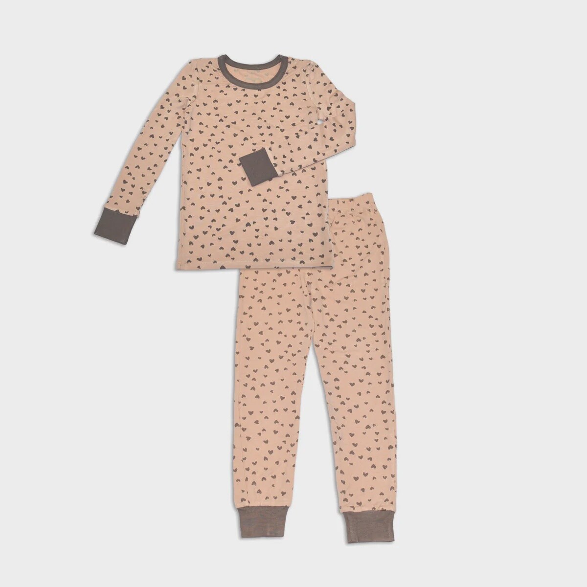 Silkberry Baby - Long Sleeve Pajama Set, Colour: Doodle Hearts, Size: 2T