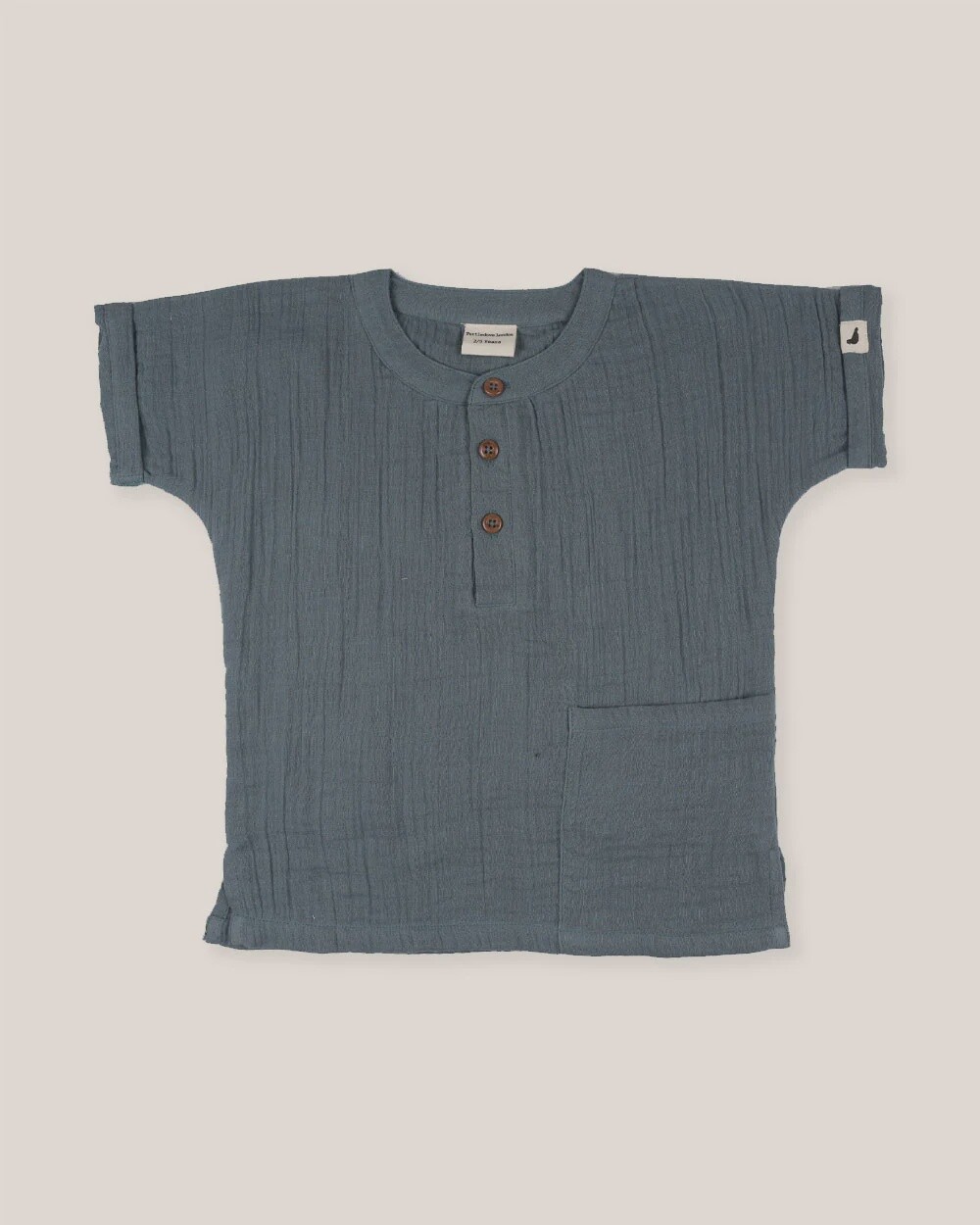 Turtle Dove London - Gauze Shirt, Colour: Sea, Size: 1-2Y