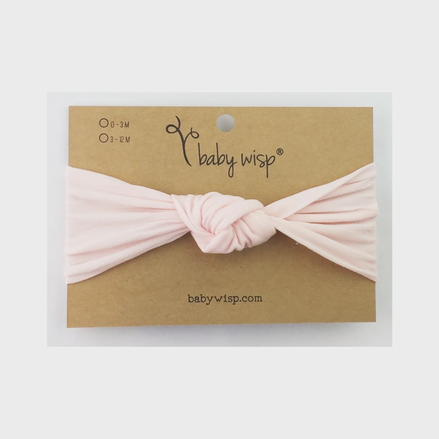 Baby Wisp - Nylon Turban Knot Headband, Colour: Pale Pink