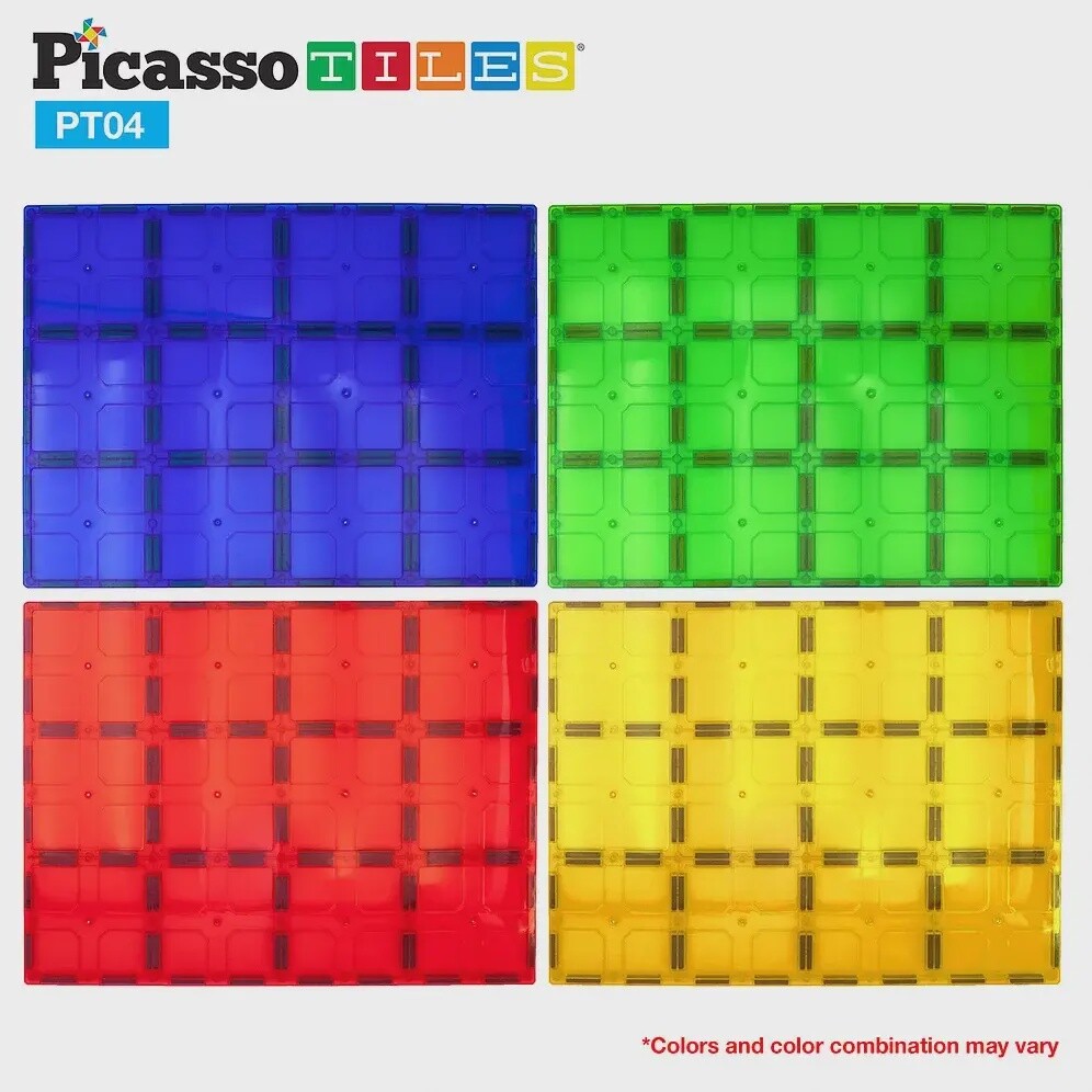 Picasso Tiles - 4 Piece Large Magnetic Stabilizer Tiles