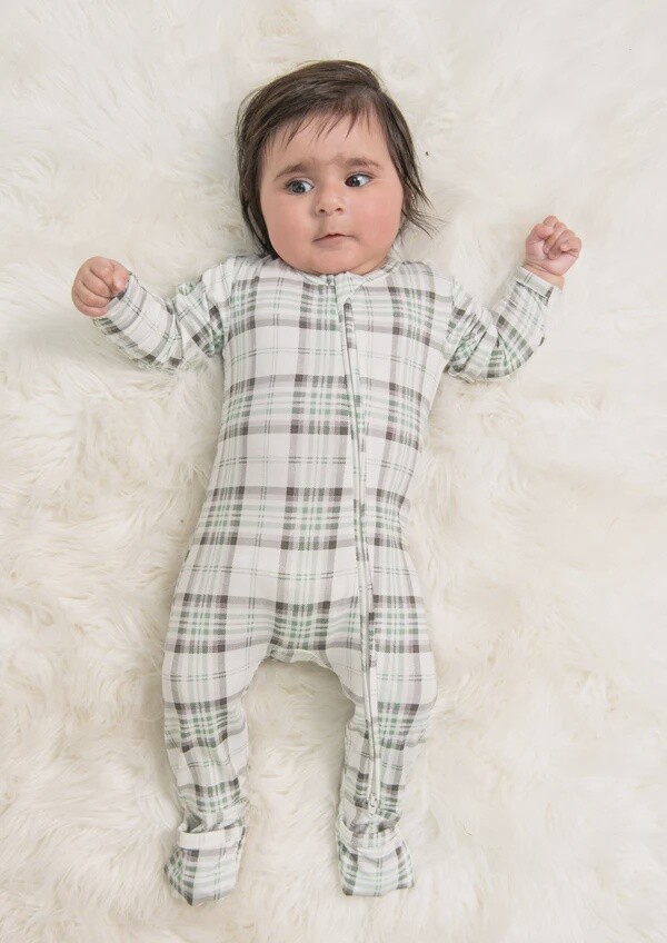 Bambi &amp; Birdie - Evergreen Zipper Sleeper, Size: 0-3 Months