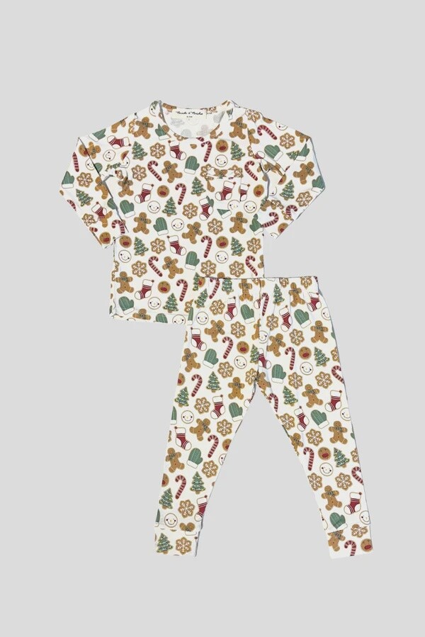 Bambi &amp; Birdie - Cookies Thermal Pajamas, Size: 2T