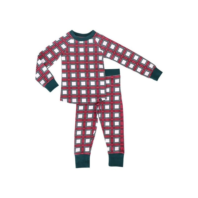 Lola &amp; Taylor Christmas PJ Set, Colour: Tartan, Size: 3 Years