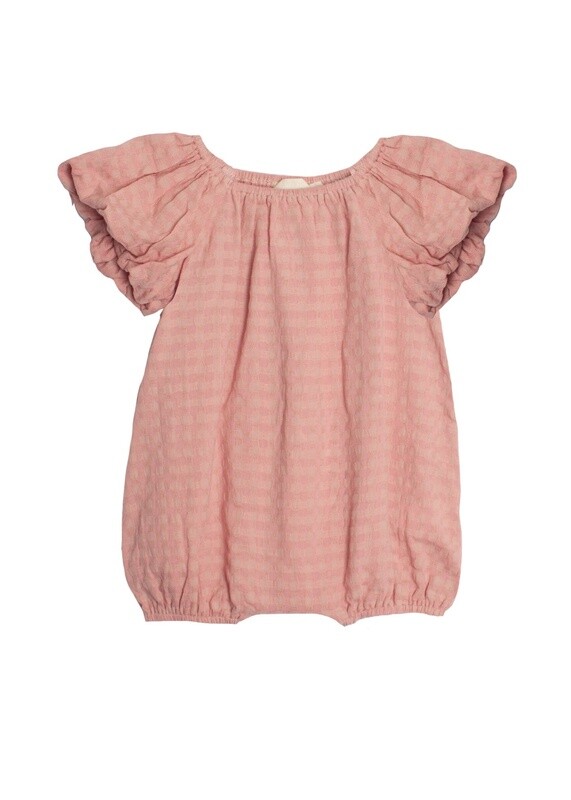 Mabel &amp; Honey - Pink Checkmate Baby Romper