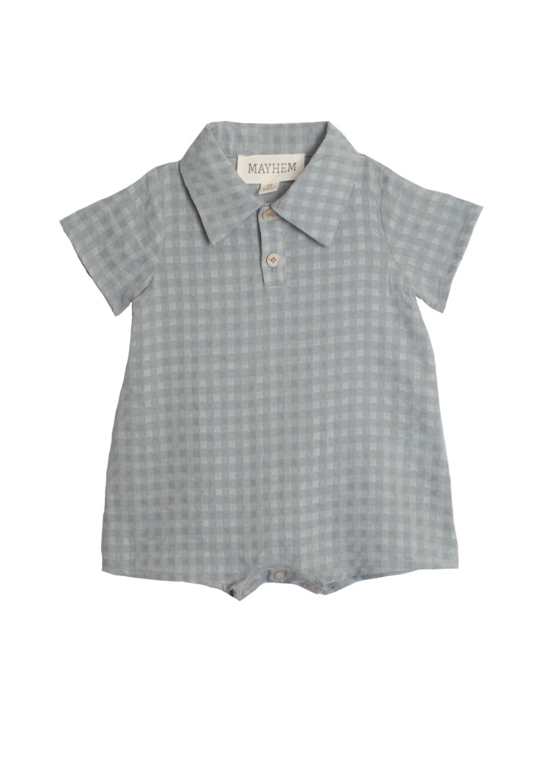 Mabel &amp; Honey - Checkmate Baby Boy Romper
