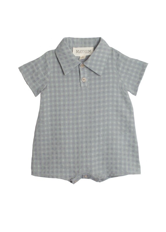 Mabel &amp; Honey - Checkmate Baby Boy Romper