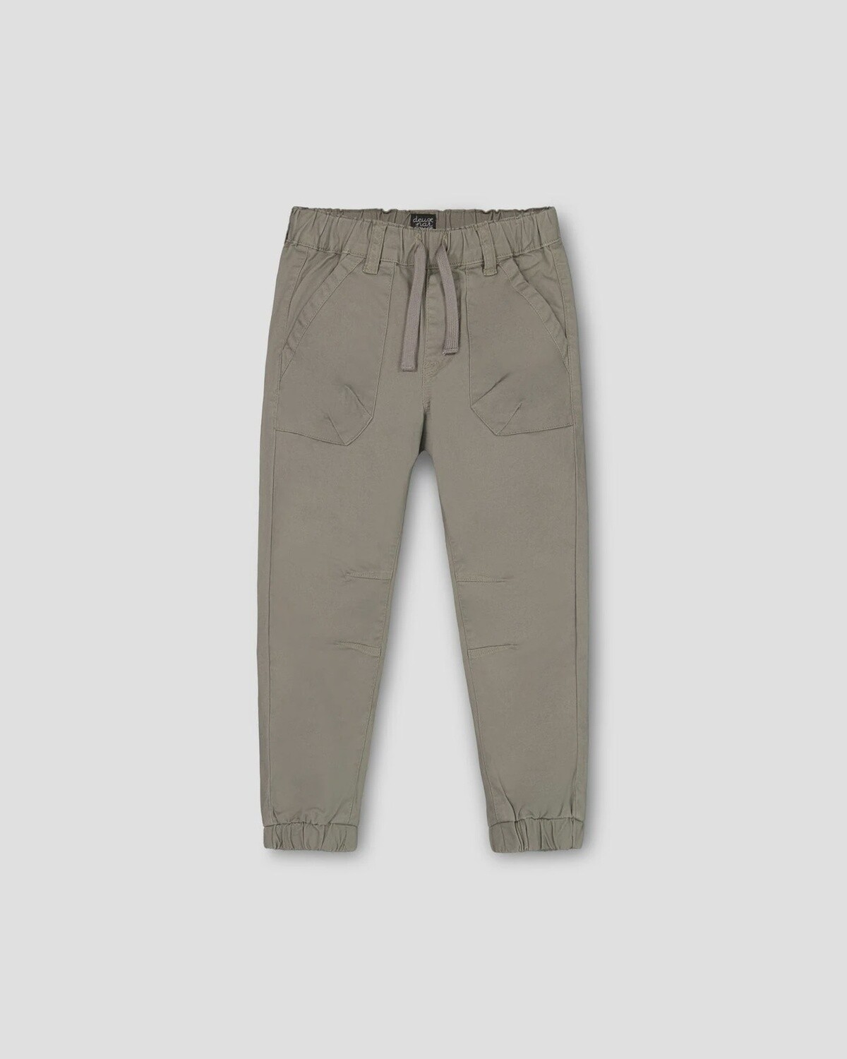 Deux Par Deux - Stretch Twill Jogger, Colour: Gray, Size: 12 Month
