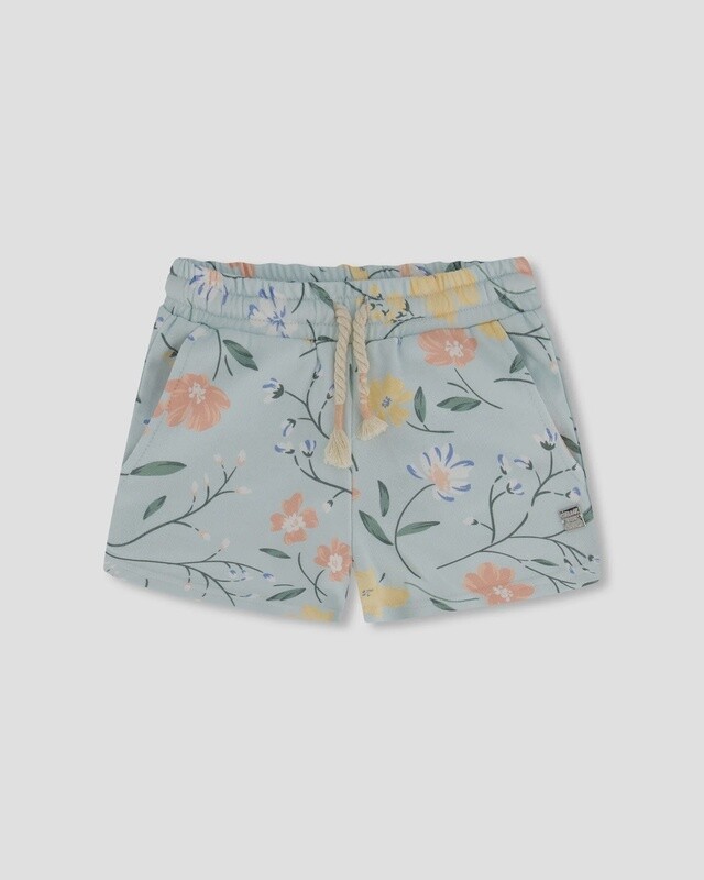 Deux Par Deux - Blue Flower Print Shorts