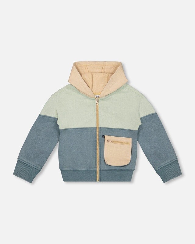 Deux Par Deux - Terry Zip-Up with Pocket