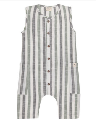 Turtle Dove London - Woven Stripe Shortie Romper