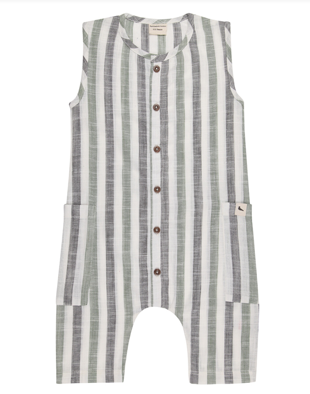 Turtle Dove London - Woven Stripe Shortie Romper, Size: 0-6 Months