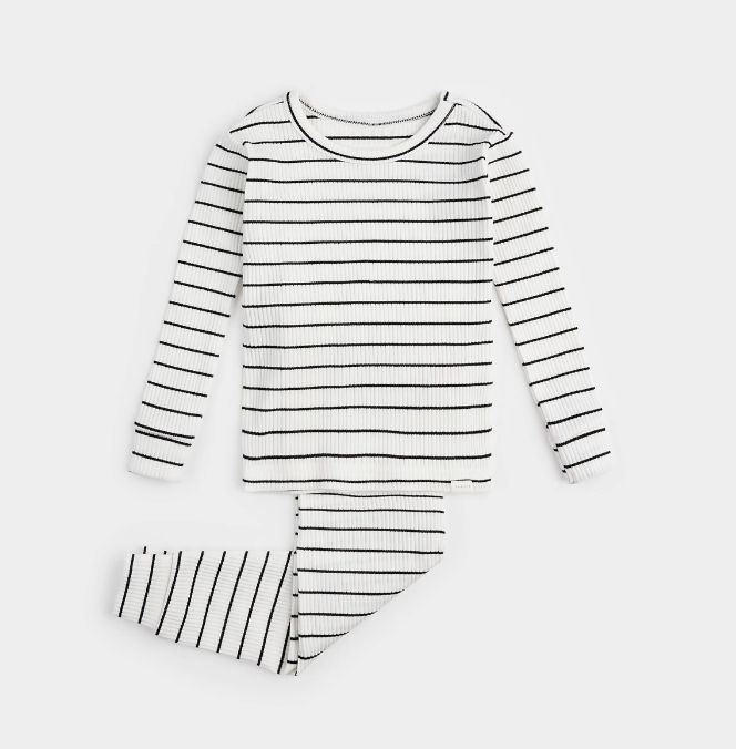 Petit Lem - Long Sleeve PJ Sets, Colour: Black Stripe, Size: 18 Months