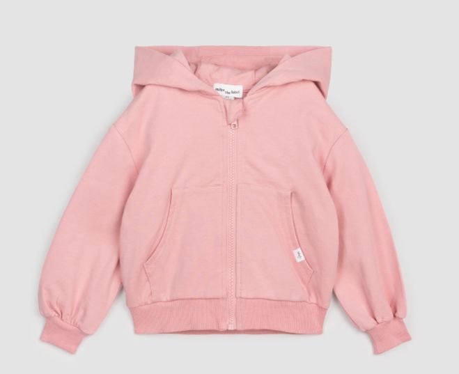 Miles the Label - Basics Rose Zip Up Hoodie