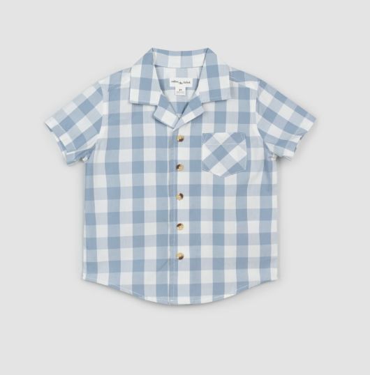 Miles the Label - Short Sleeve Plaid Poplin Shirt