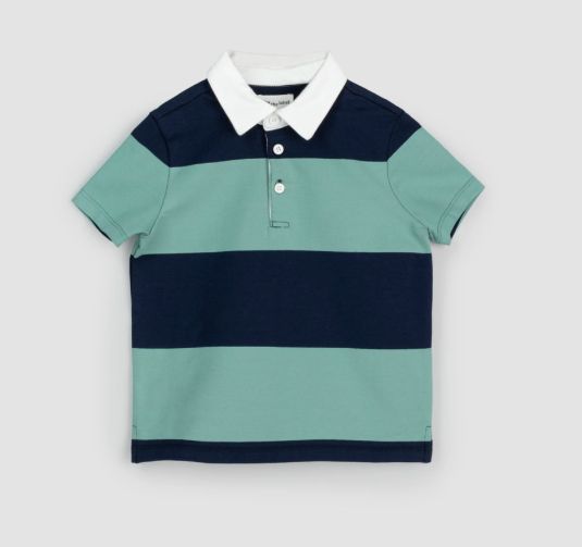 Miles the Label - Navy &amp; Seafoam Polo