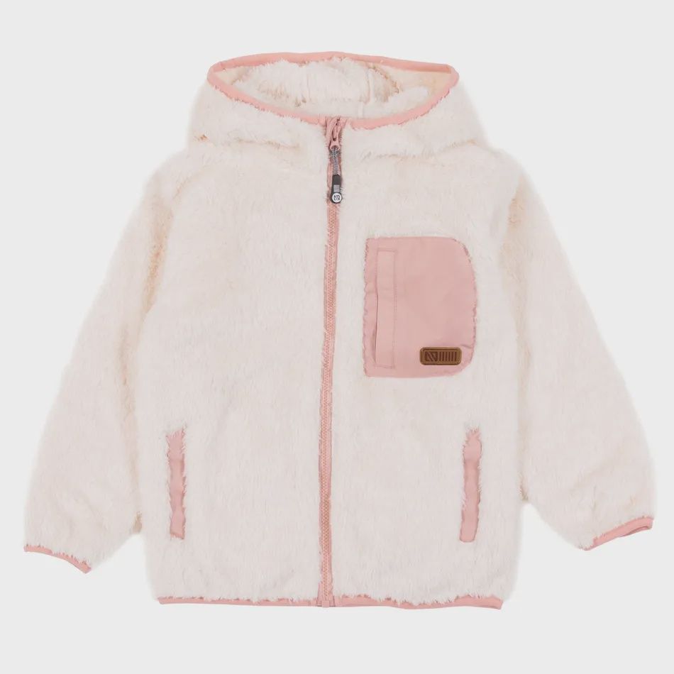 Nano - Sherpa Hooded Jacket, Colour: Ivory, Size: 2T