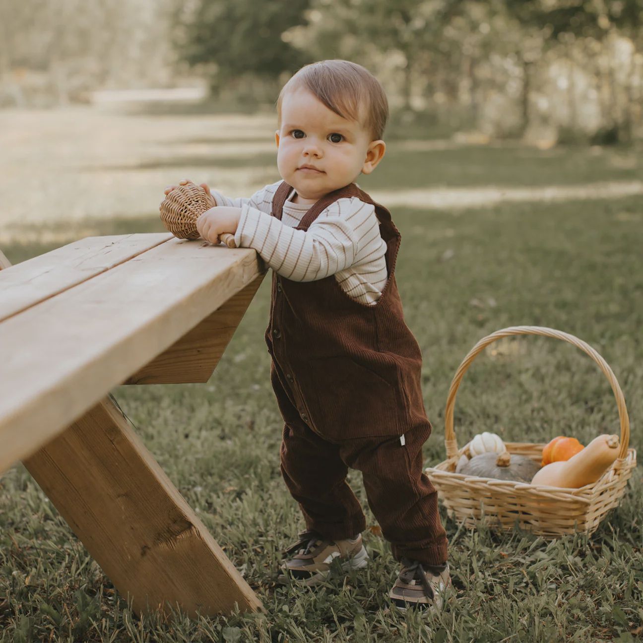 Petit Lem - Corduroy Overall Set, Size: 6 Months