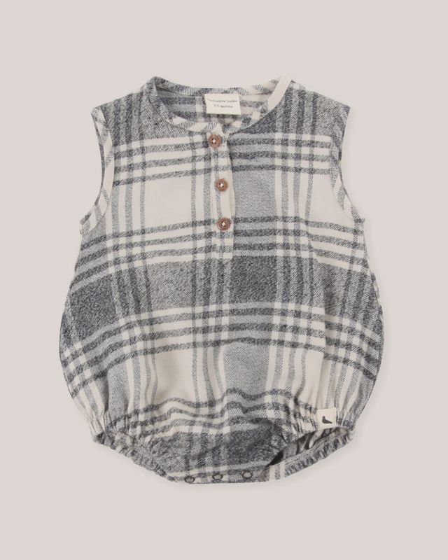 Turtle Dove London - Brushed Check Bubble Romper
