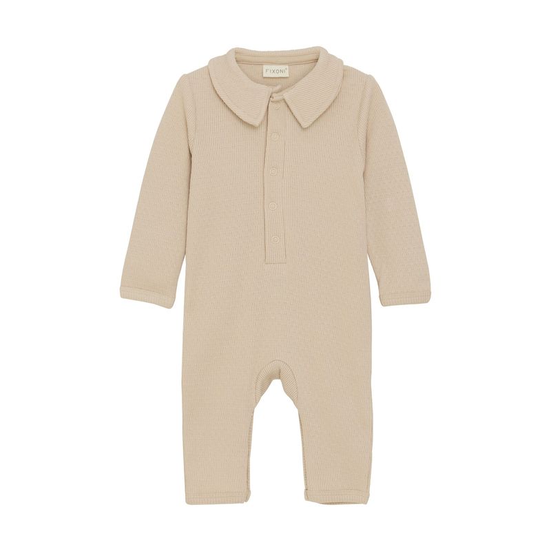 Fixoni - Collared Ribbed Romper