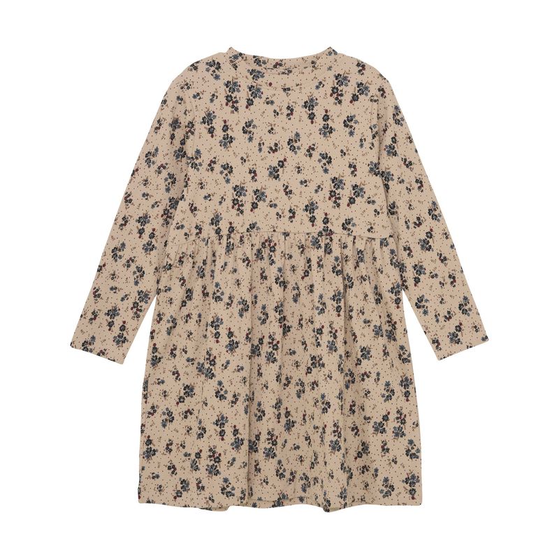 En Fant - Cream with Floral Print  Dress