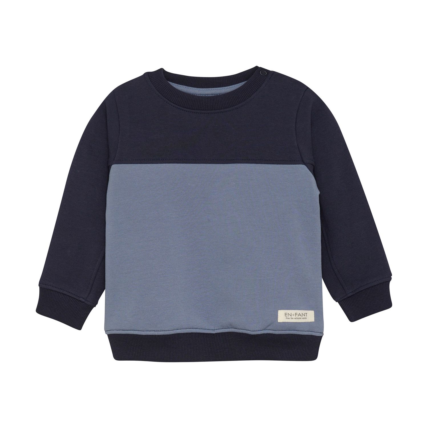 En Fant - Blue Colourblock Crewneck Sweater &amp; Pants