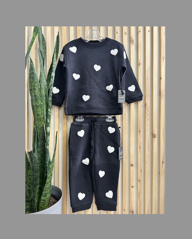 Brunette the Label - All Over Heart Set