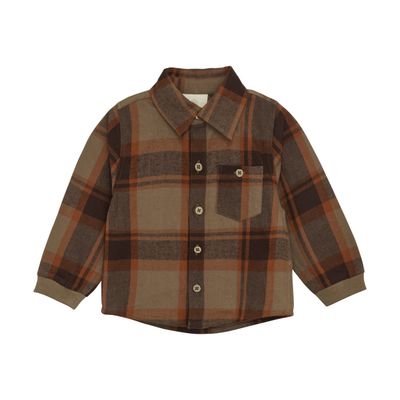 En-Fant - Brown Check Button Up