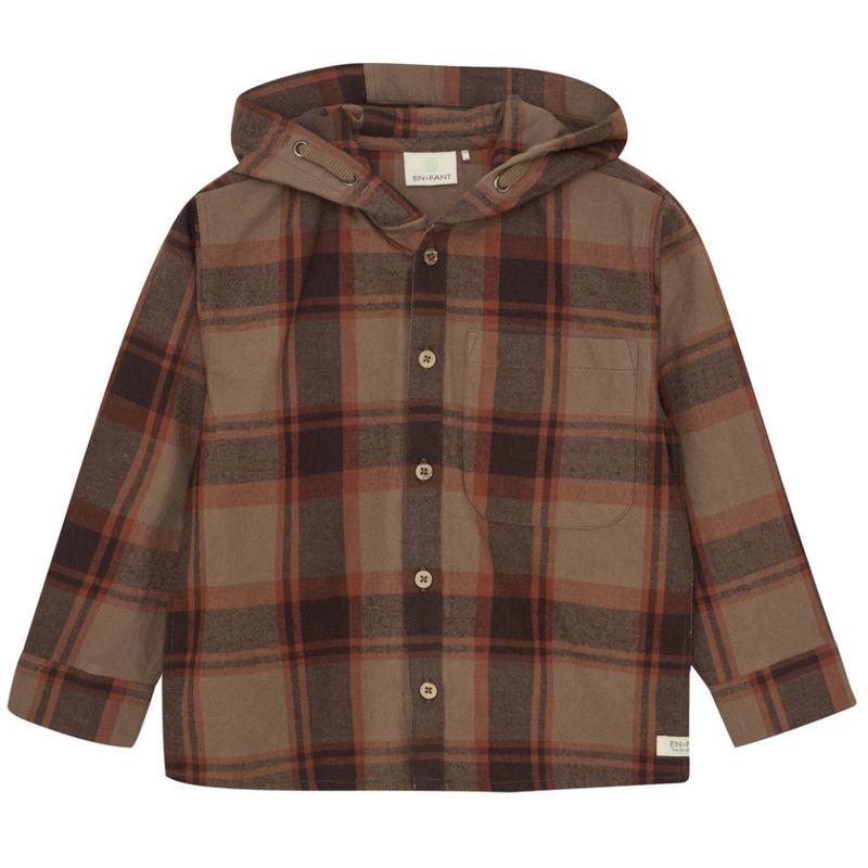 En-Fant - Brown Check Button Up