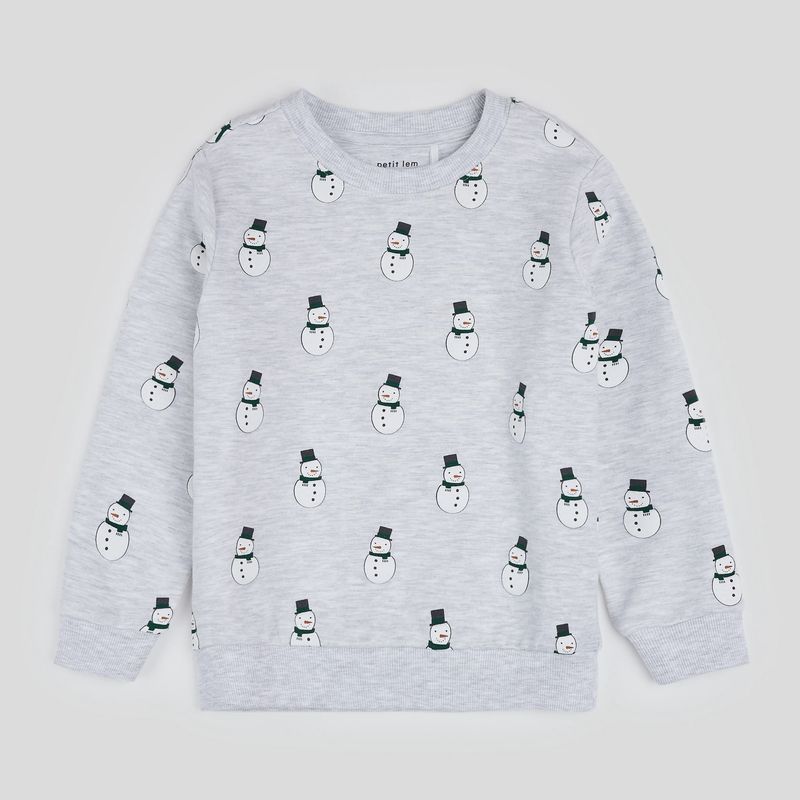 Petit Lem - Sibling Matching "Merry Snowmen" Playsuit &amp; Crewneck
