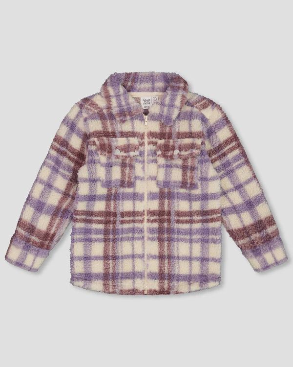 Deux Par Deux - Plaid Sherpa Lightweight Jacket