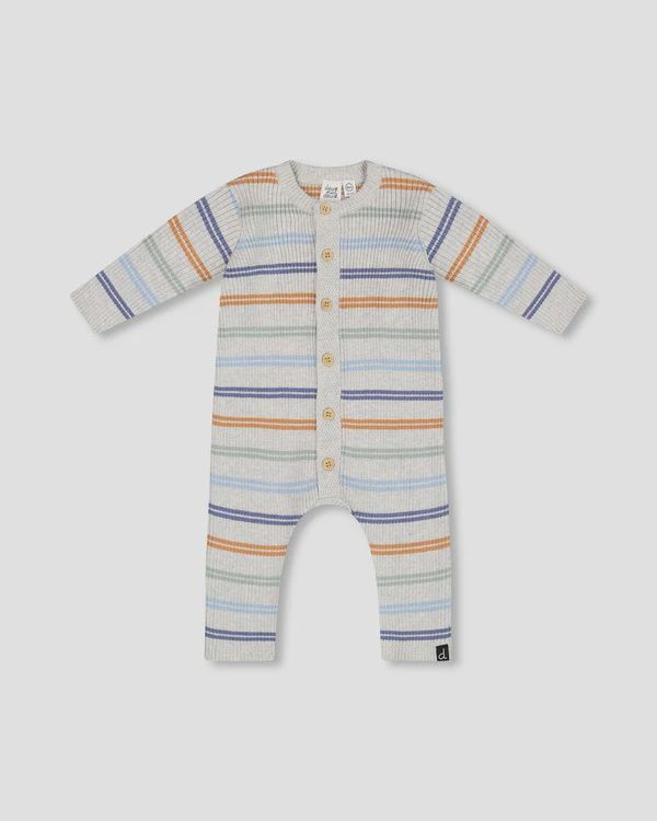 Deux Par Deux - Striped Knitted Jumpsuit
