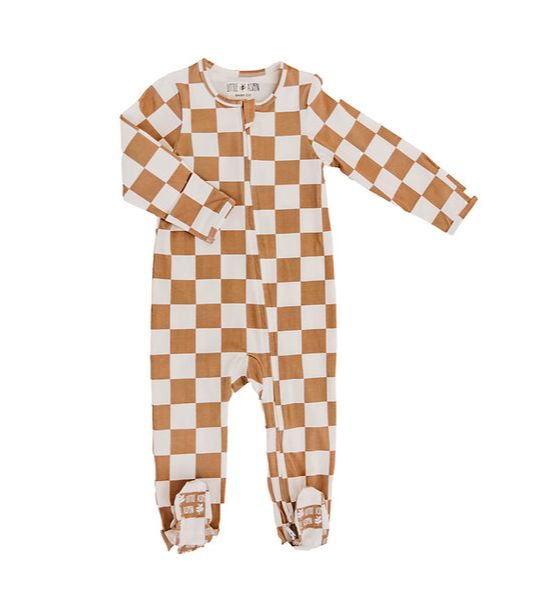 Badlands Checkered PJs, Size: 0-3 Months Sleeper