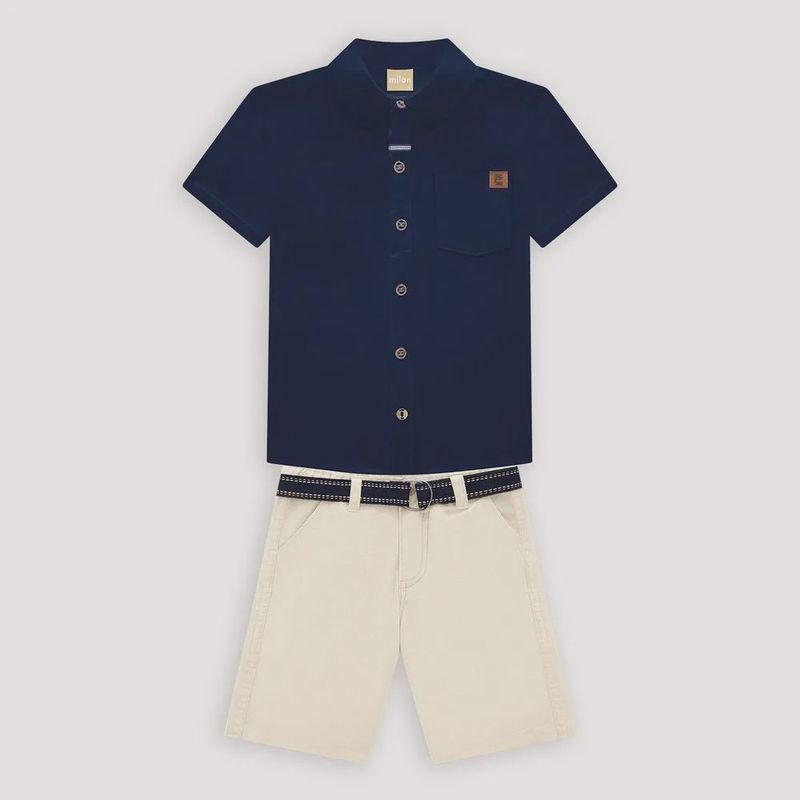 Milon - Collar Short Set with Belt