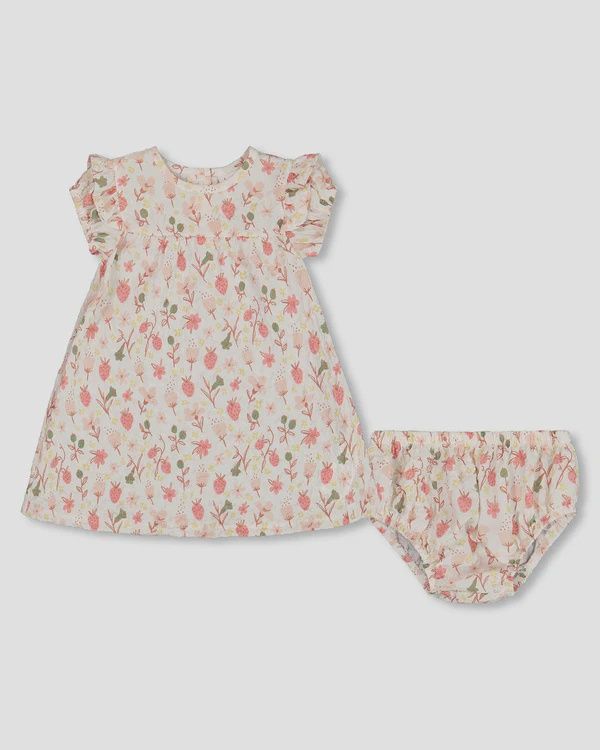 Deux Par Deux - Printed Dress &amp; Bloomer Set, Size: 6 Months