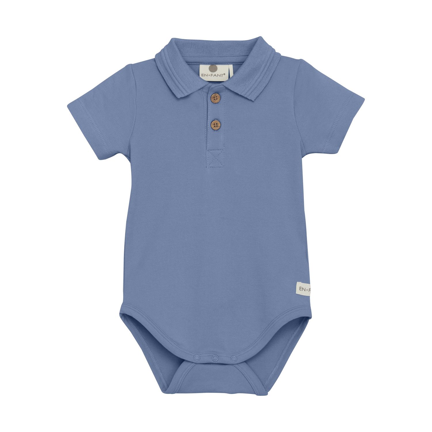En-Fant - Blue Polo Bodysuit, Size: 3 Months